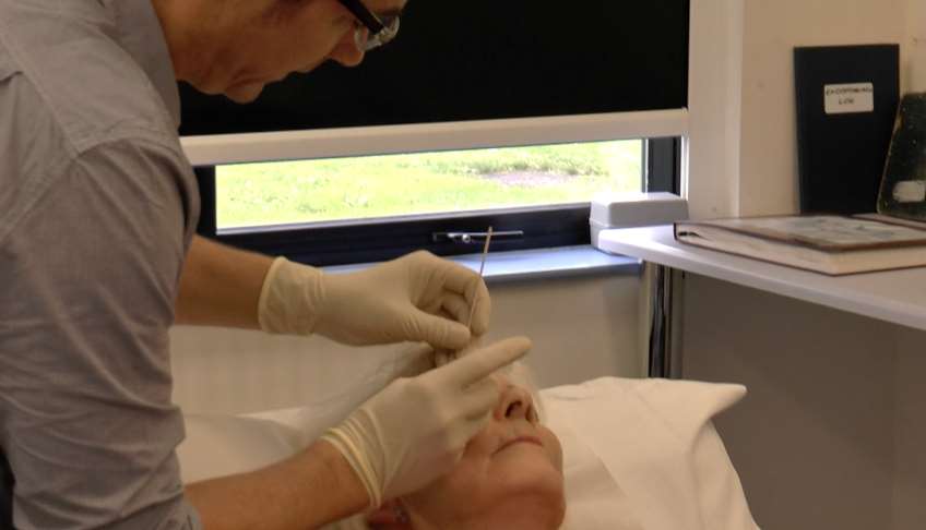 The procedure involves injecting an air bubble and clot-busting drugs into the eye