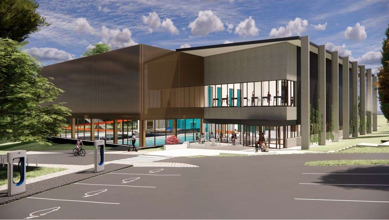 An impression of how the new Splashes Sports Centre will look
