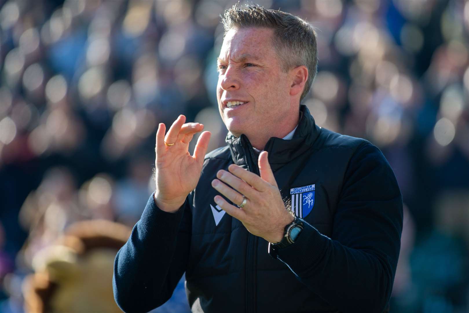 Gillingham manager Neil Harris was proud of his players on Friday Picture: KPI
