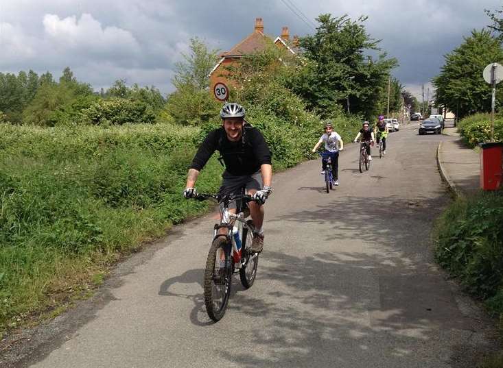 Cyclists enjoy the route today