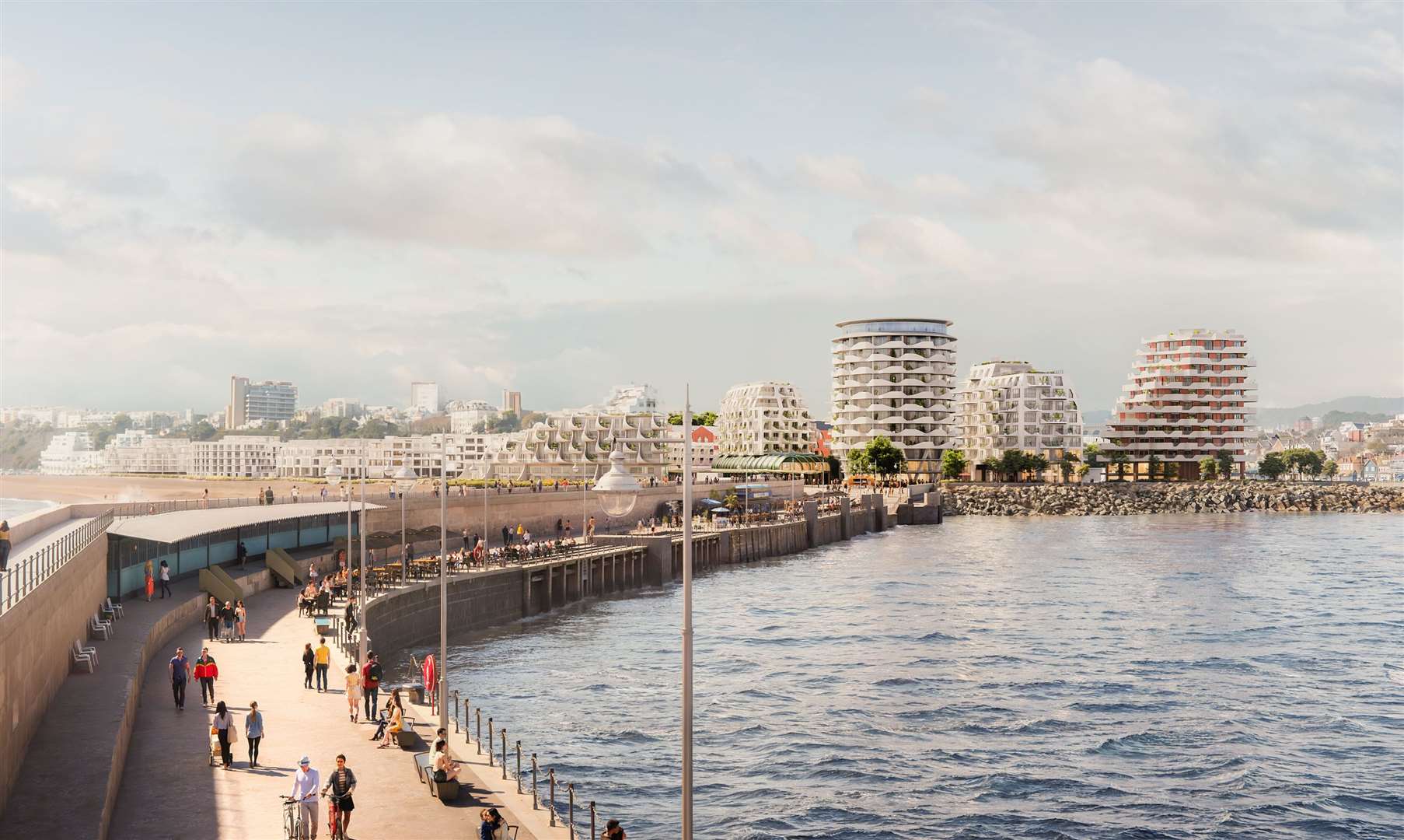 New designs for the Folkestone harbour redevelopment have been revealed. Picture: FHSDC