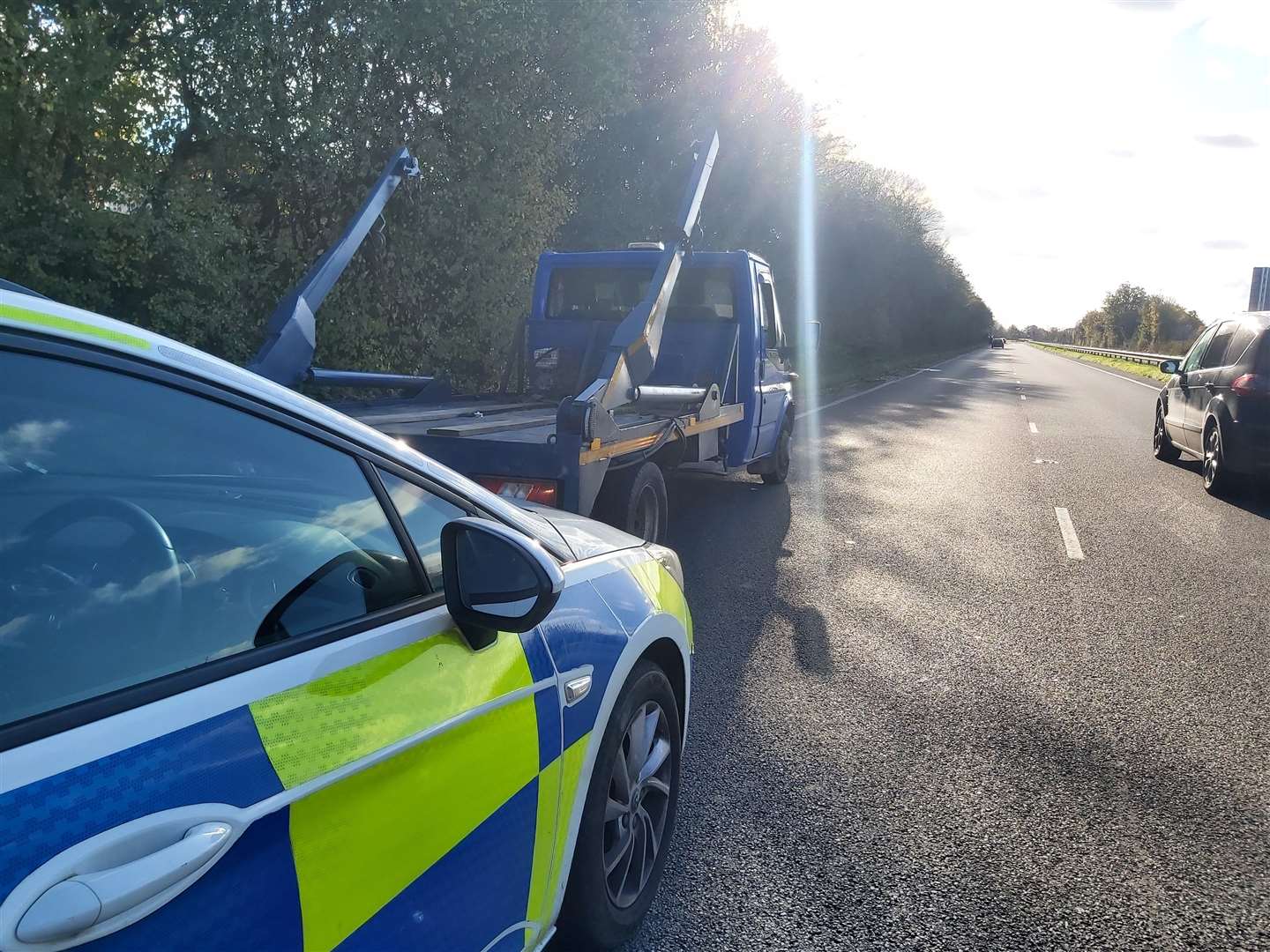 The first vehicle was seized on Hythe Road, Ashford. Photo: Kent Police