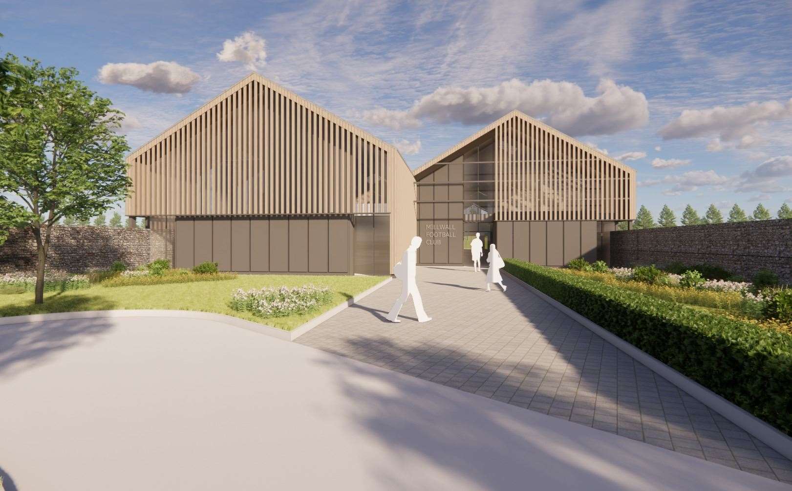 The entrance for the first team at the proposed training facility in West Kingsdown. Photo: AFL