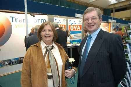 WINNING WAYS: Robert Clewley, chairman of Business Link Kent with Cllr Jane Chitty of Medway Council at the Medway Winning Business Exhibition