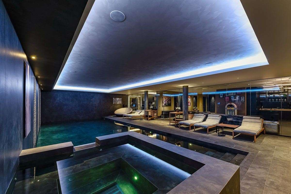 The swanky property includes indoor pool and spa. Picture: Zoopla
