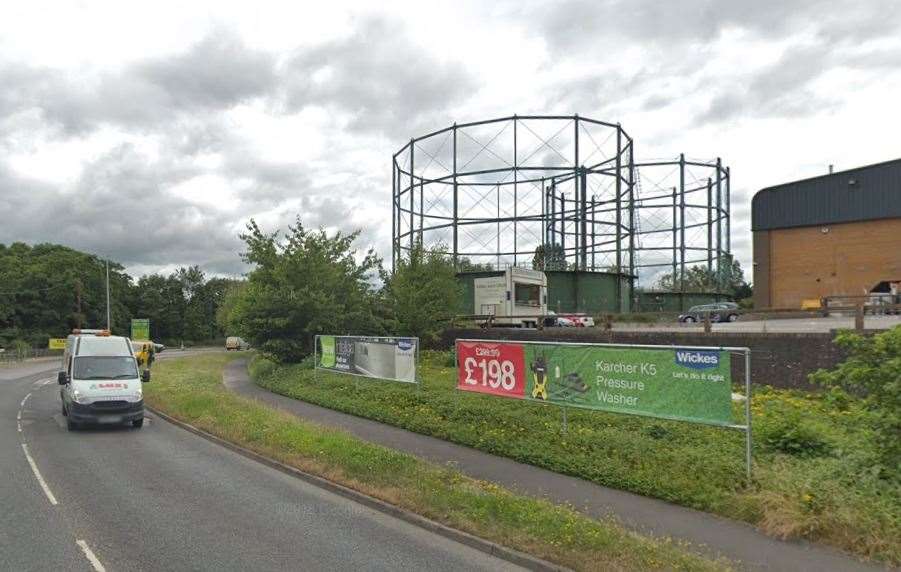 How the former gasholders at Cramptons Road looked before they were demolished in 2018. Picture: Google Street View