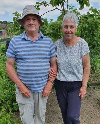Allotment holders Tony Grieve and his wife, Sandra