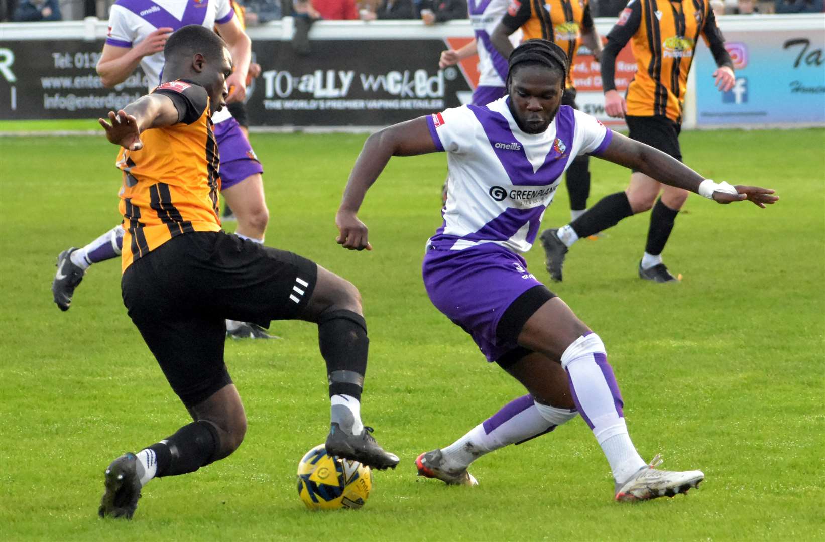 Two-goal hitman Ade Yusuff on the attack. Picture: Randolph File