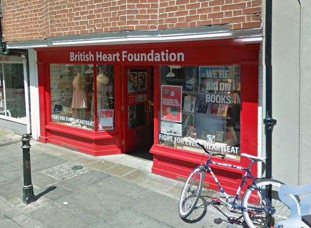 The British Heart Foundation shop in St Peter's Street