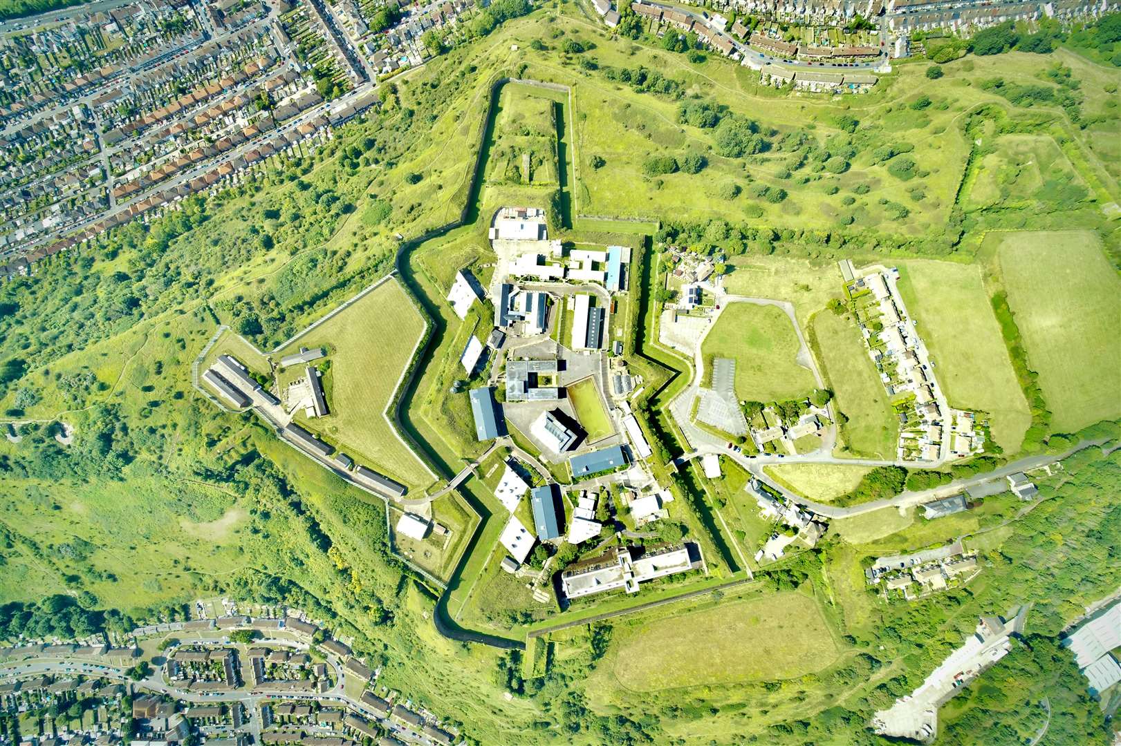 Aerial view of the Citadel in Dover. Picture: David de Min
