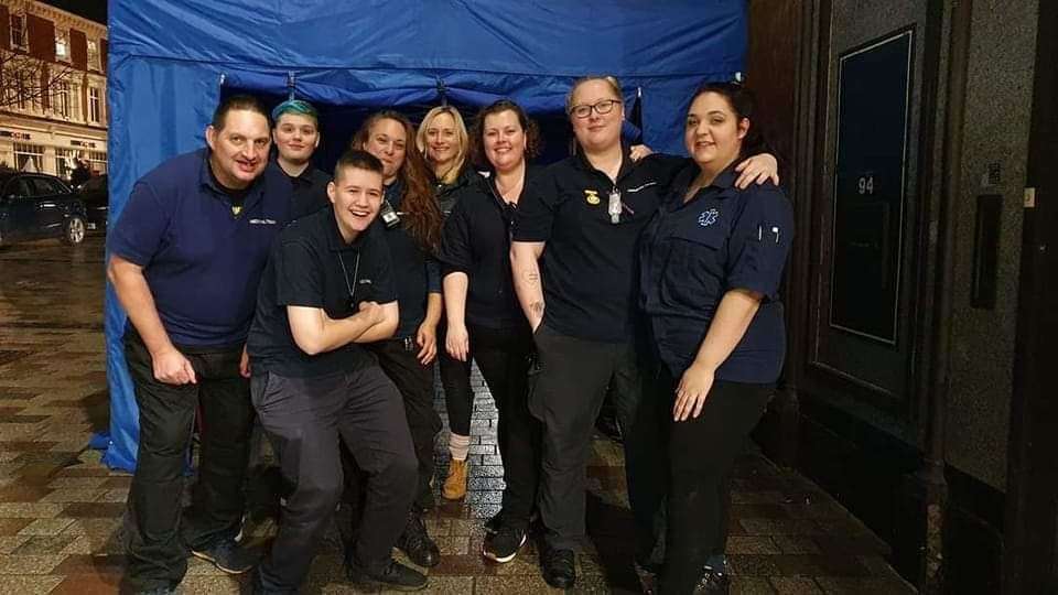 Jon, pictured, far left with some of the Urban Blues Bus team