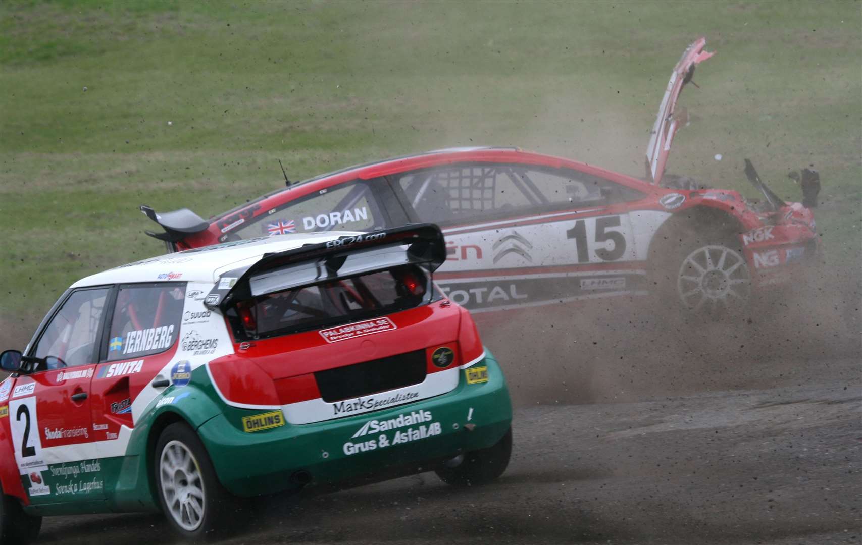 Doran has had a tough run of luck at Lydden – including this big crash at the 2010 European round. Picture: Kerry Dunlop