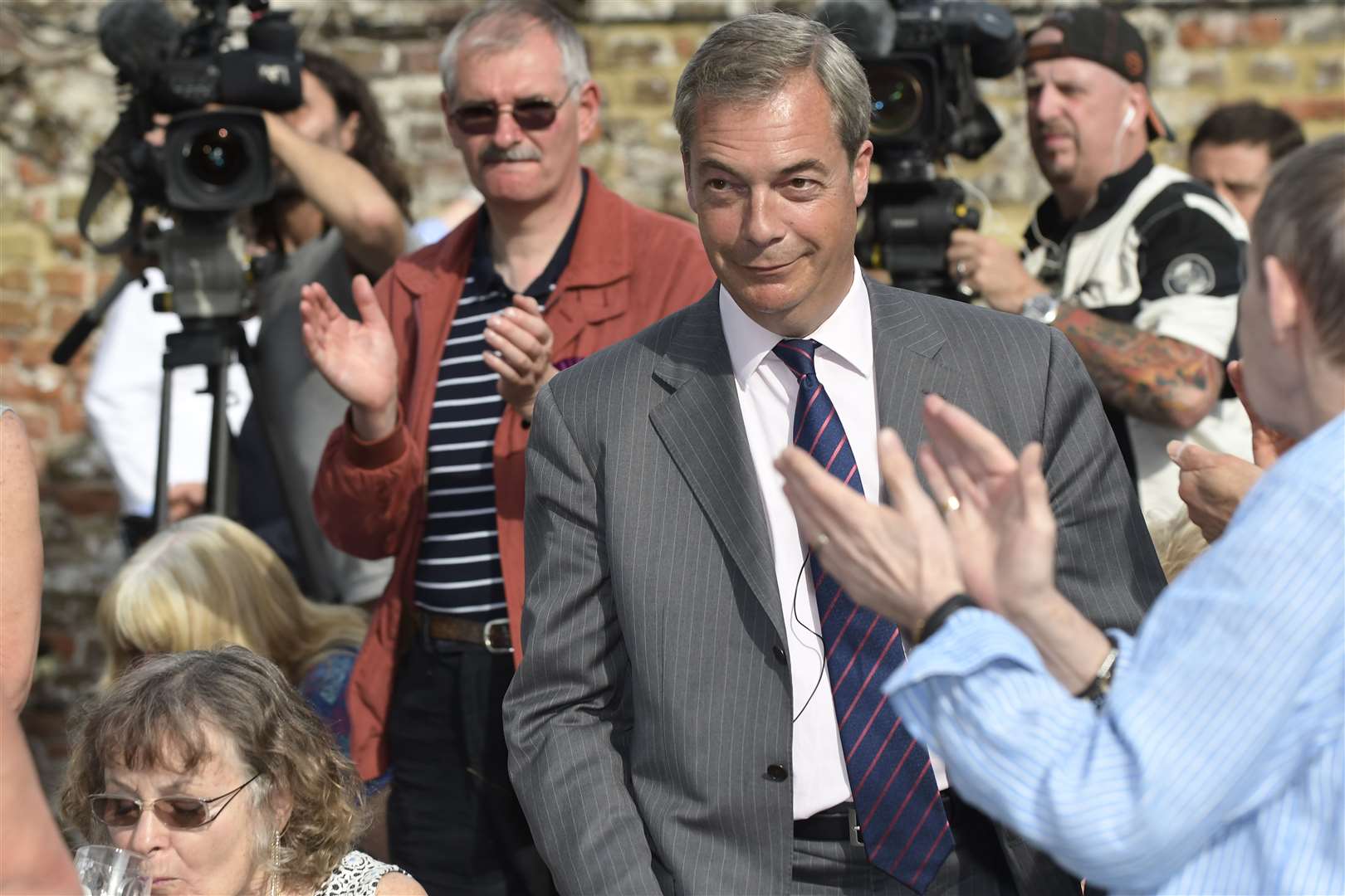 Nigel Farage visits Ramsgate in 2017. Picture: Tony Flashman