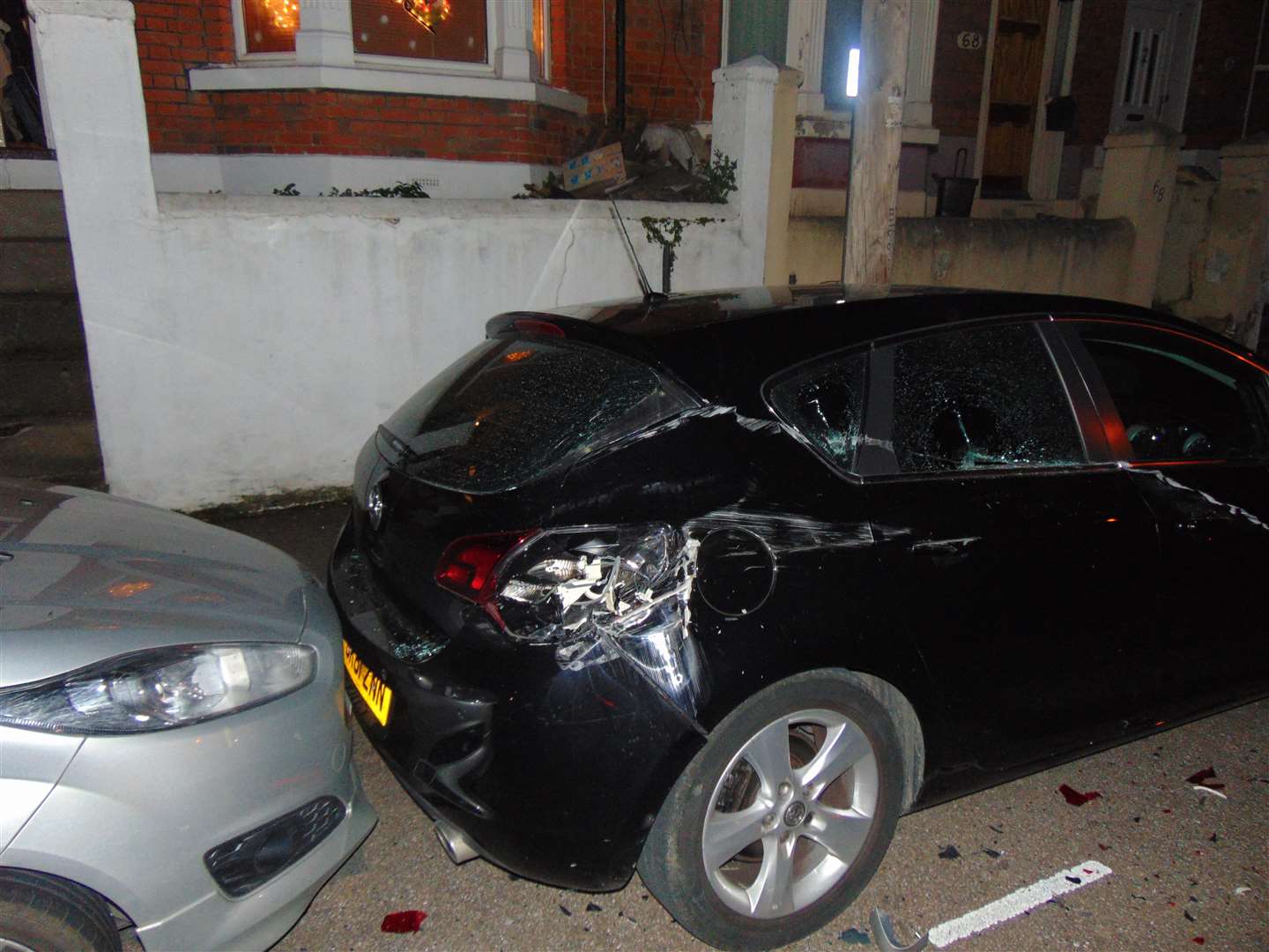 One of the cars damaged by Aaron Salt