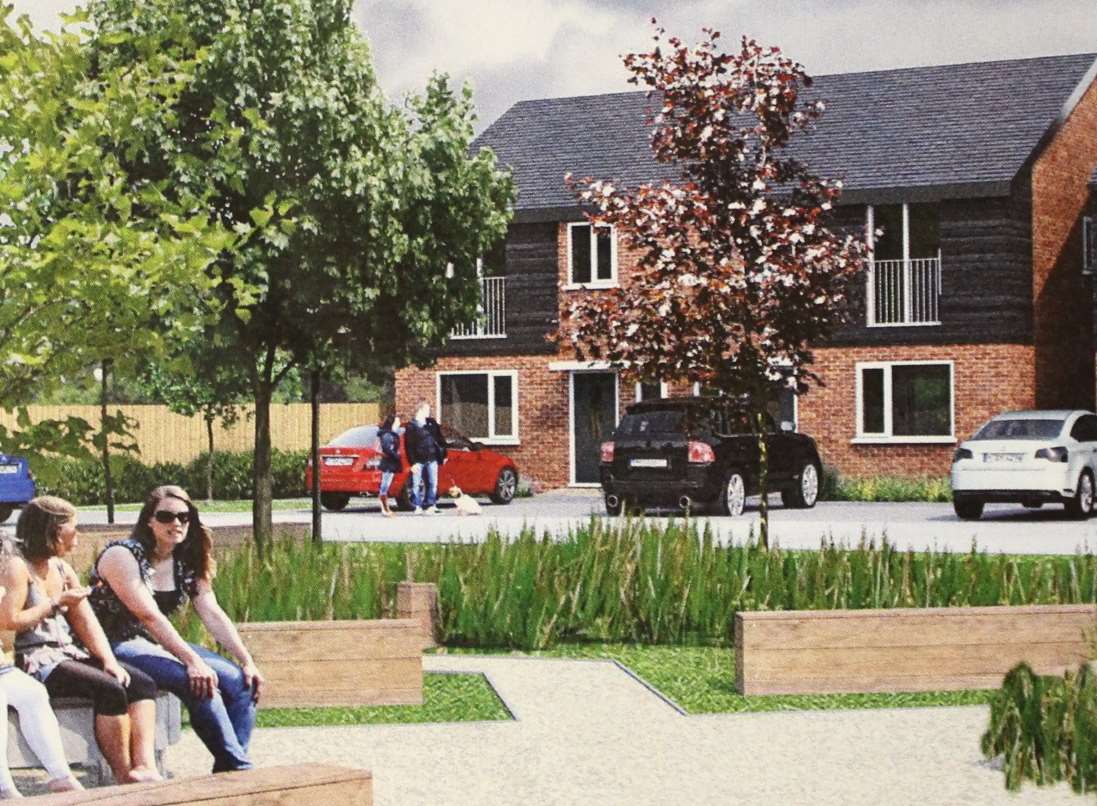 Artist's impression of the first phase of houses by KeepMoat