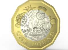The new 12-sided £1 coin released in part of Kent today