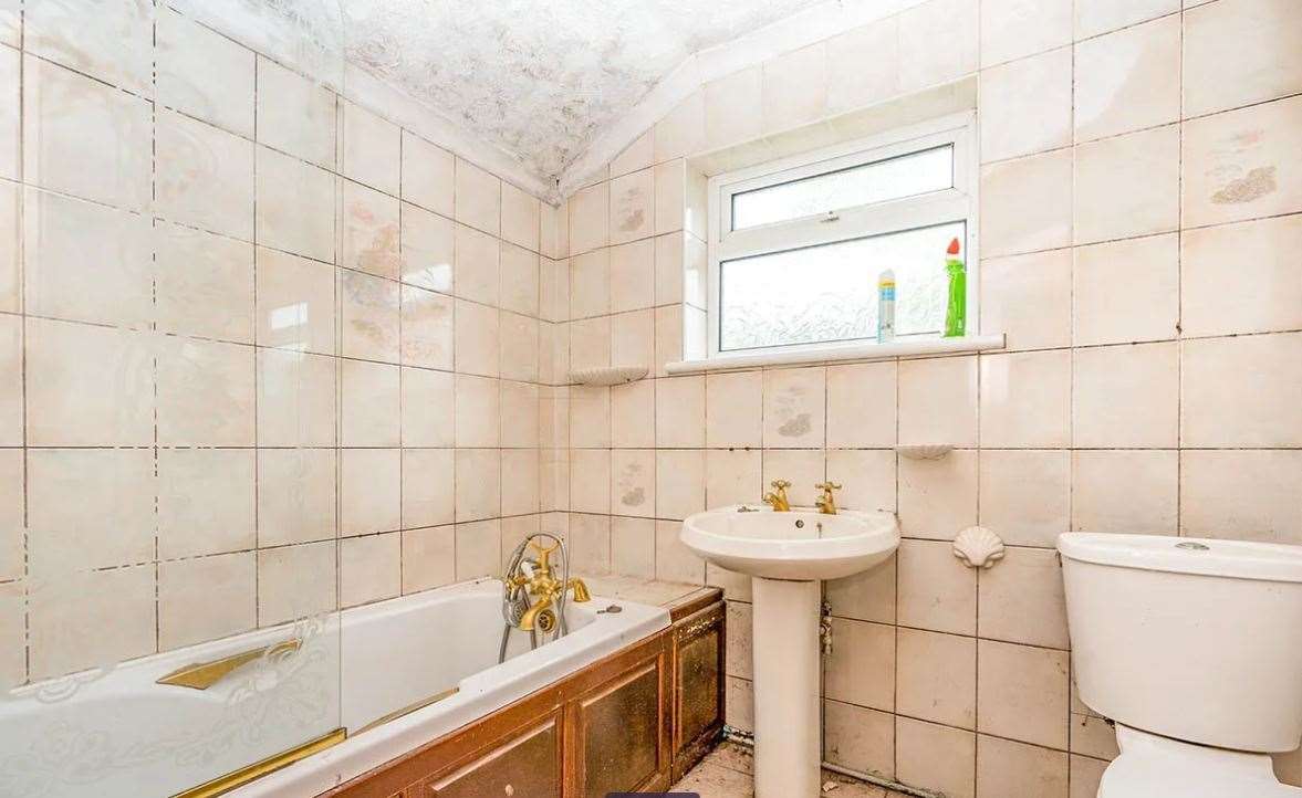 The bathroom in the Regent Road, Gillingham, house. Picture: Zoopla