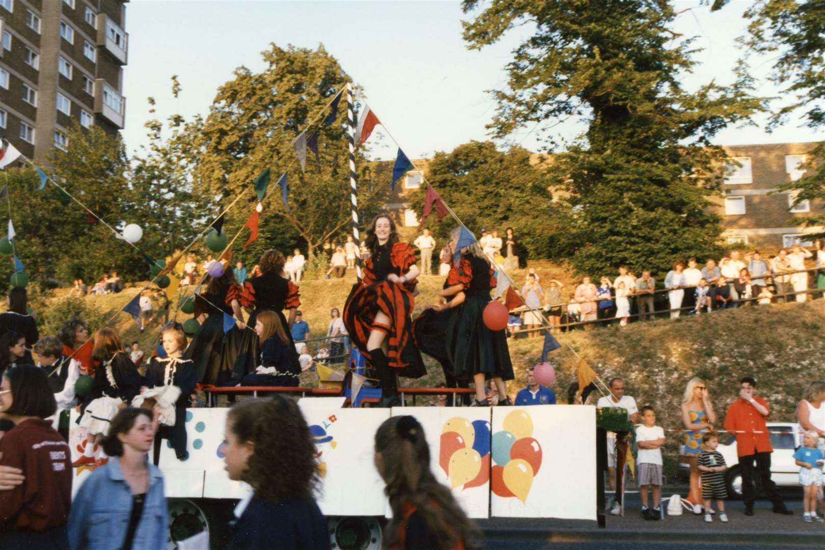 Rochester Theatre Arts School taking part in Medway Carnival during the late 90s