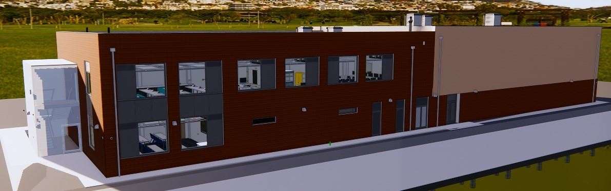 How the extension at Borden Grammar School, Sittingbourne, will look. Picture: KCC