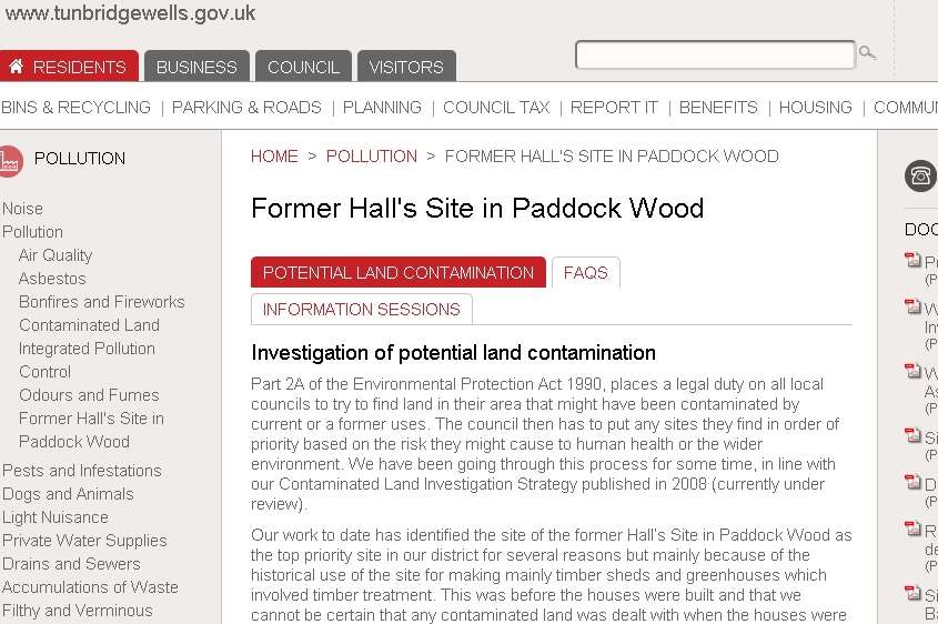 The announcement on Tunbridge Wells' website