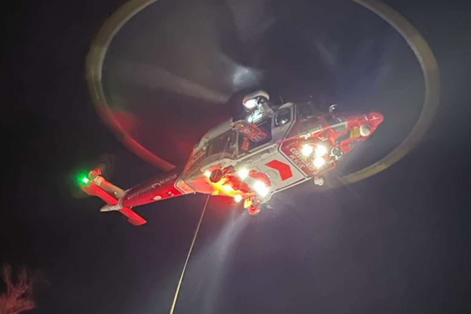 The coastguard helicopter will be running training exercises for the next fortnight