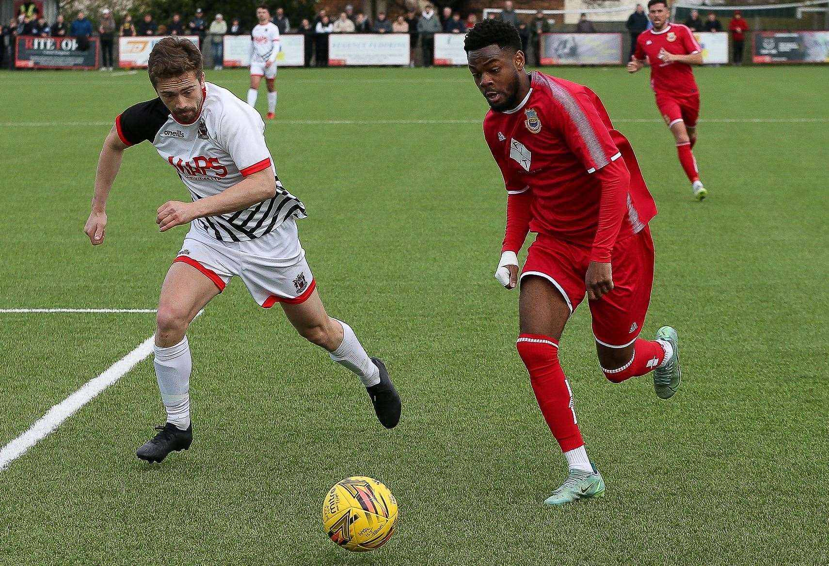 Josh Williams - is set to move on for a higher-division club after a productive season at Whitstable. Picture: Les Biggs