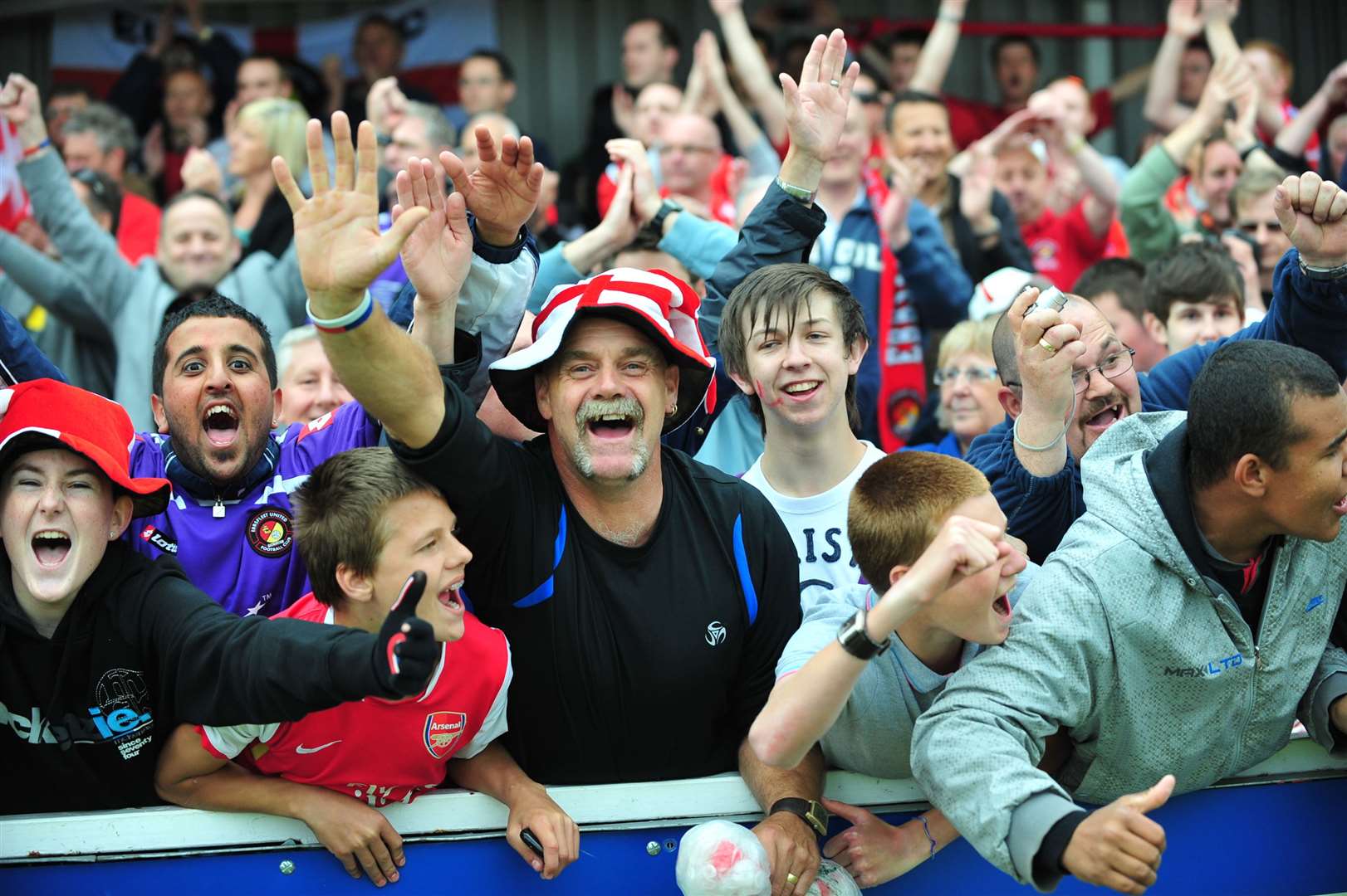 Fans at Ebbsfleet United. Photo: Northfleet Harbourside