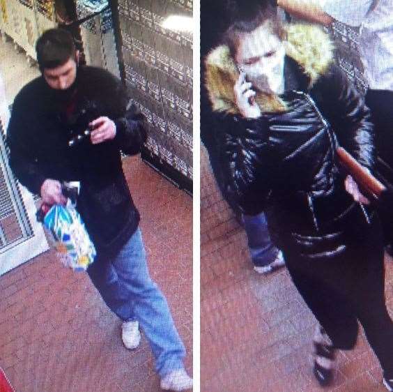 Police would like to identify this man and woman. Picture: Kent Police