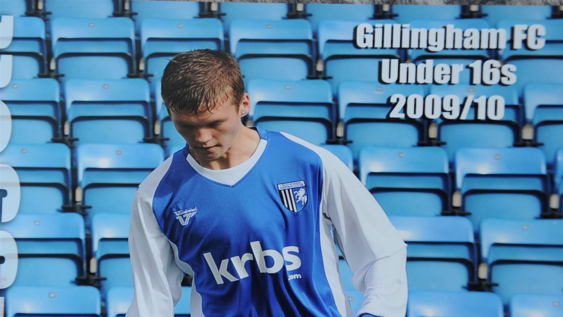 Sean playing for Gillingham FC under 16's