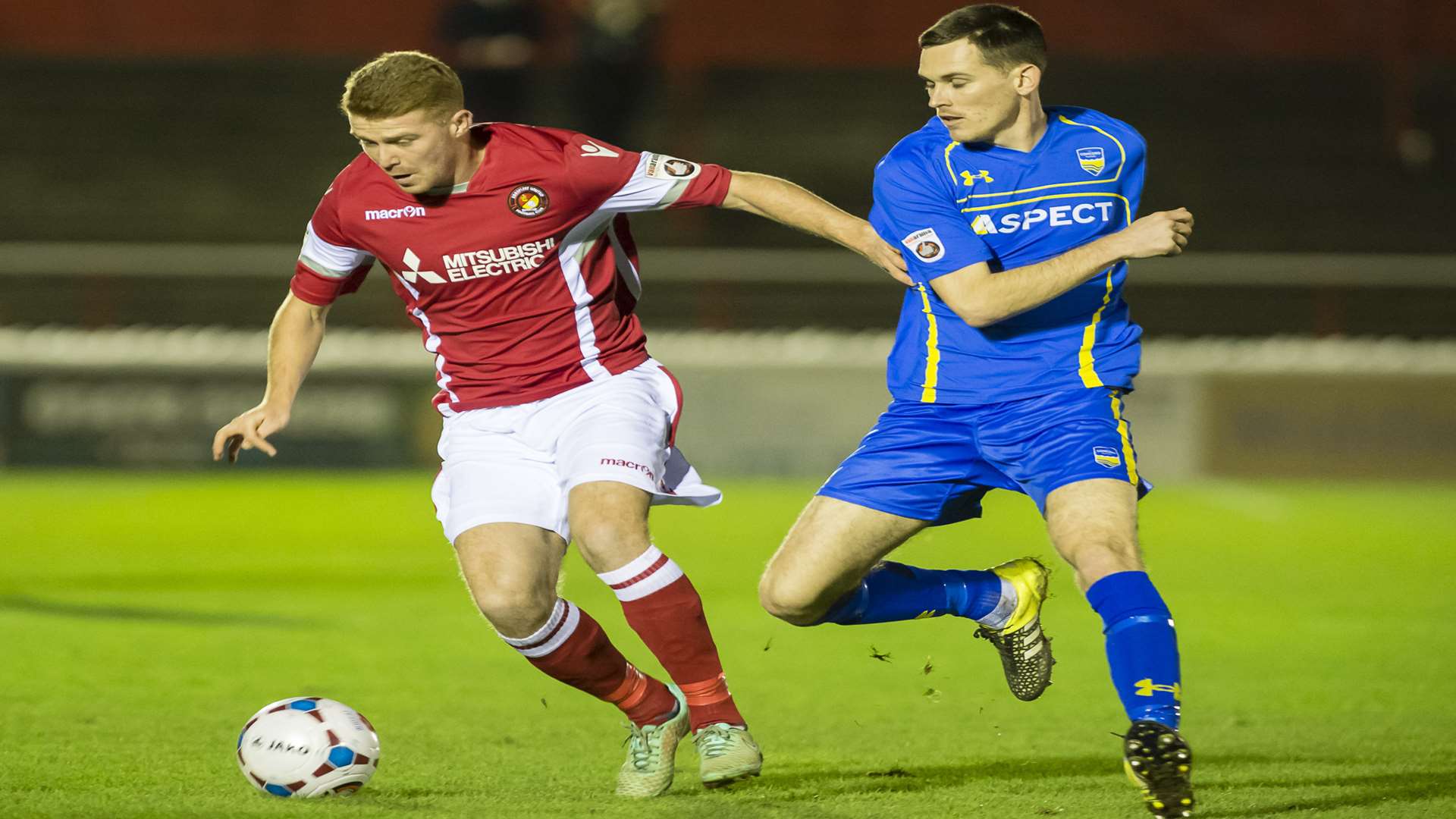 Alex Osborn in action for Ebbsfleet against Concord last season Picture: Andy Payton