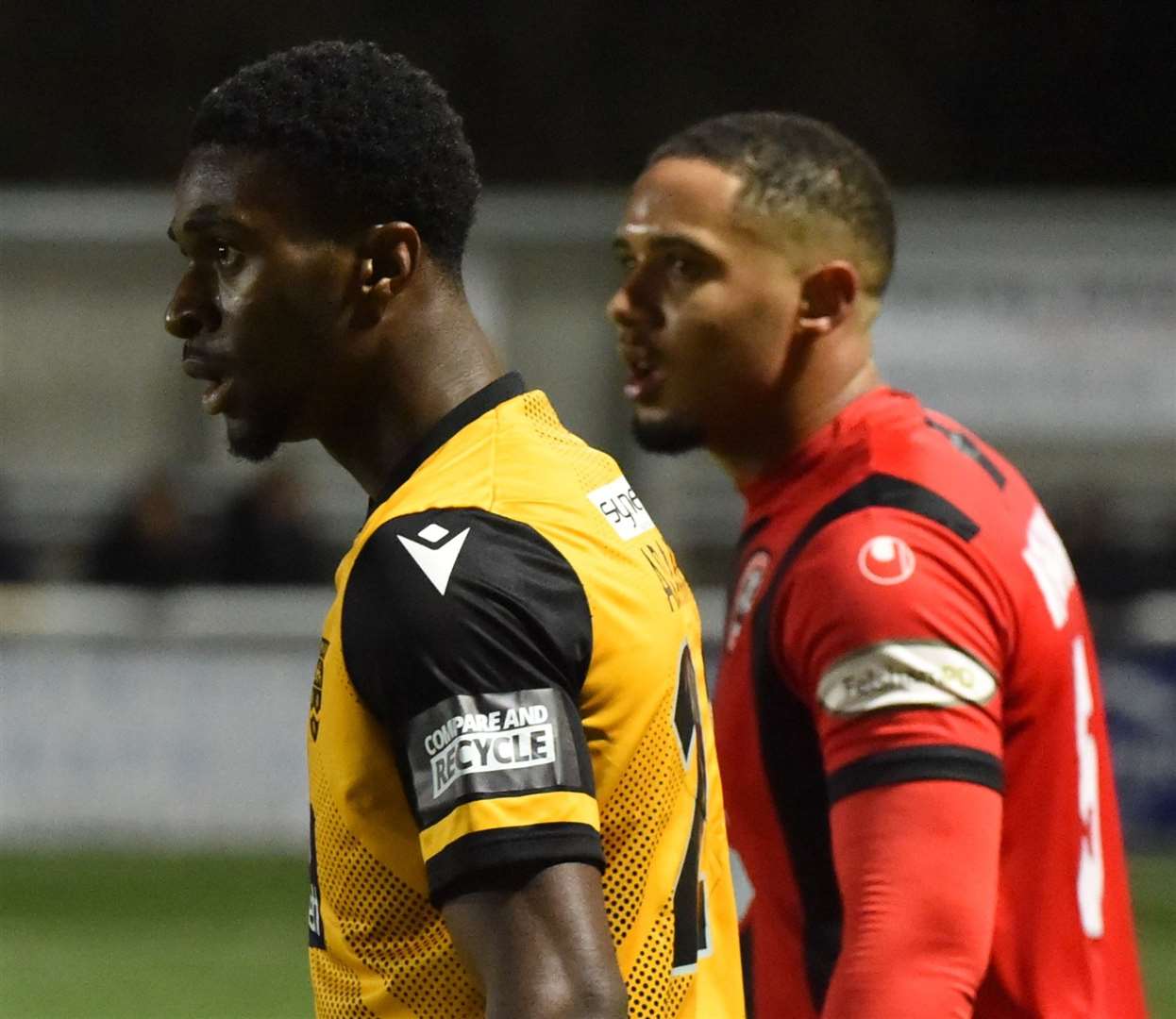 Sean Adarkwa in action for Maidstone United. Picture: Steve Terrell