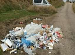 The rubbish has been dumped in Shellness Road, Leysdown.