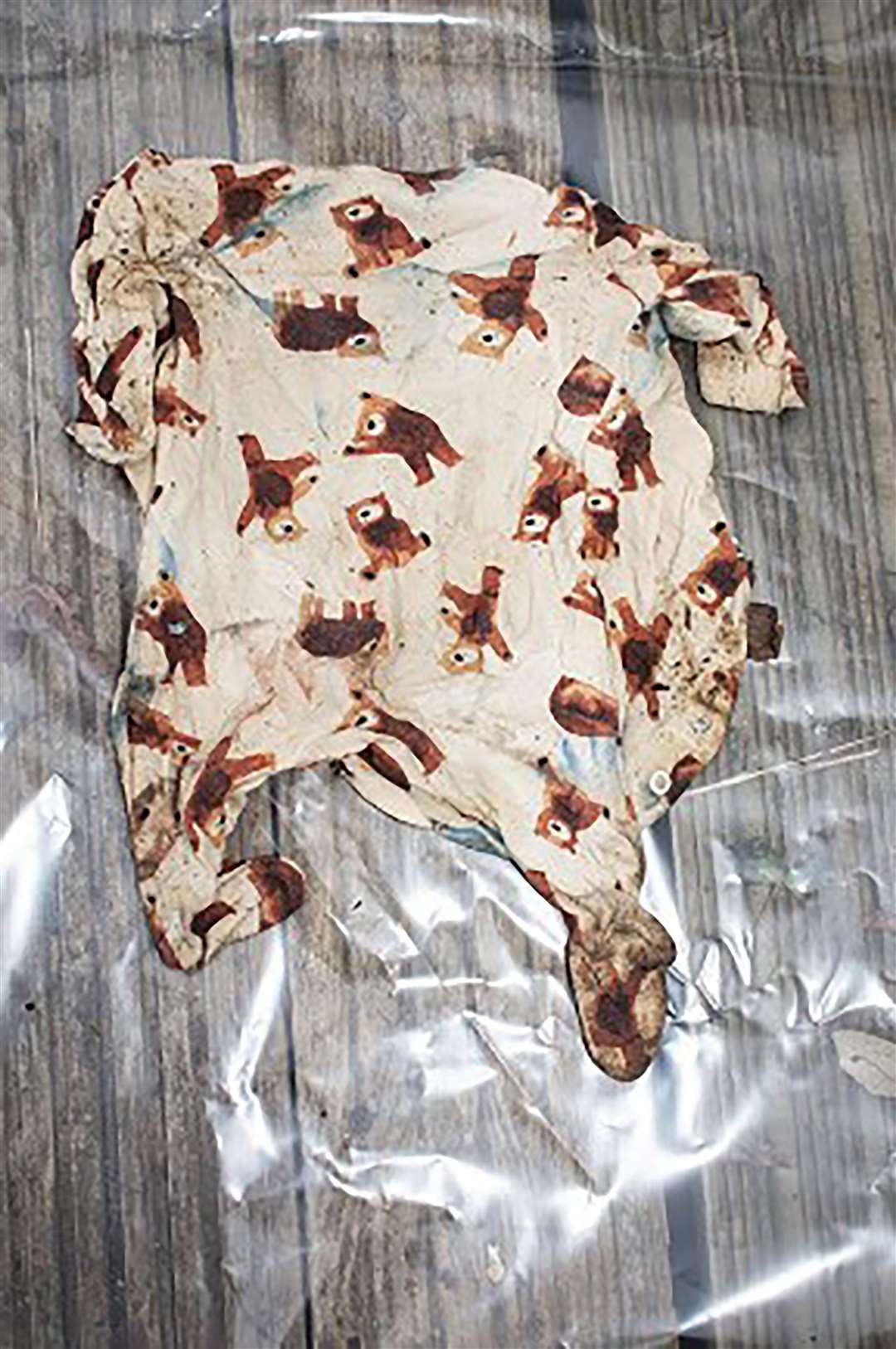 Baby clothing found in a Lidl bag in a shed in Lower Roedale allotments, East Sussex, which included the body of baby Victoria (Met Police/PA)