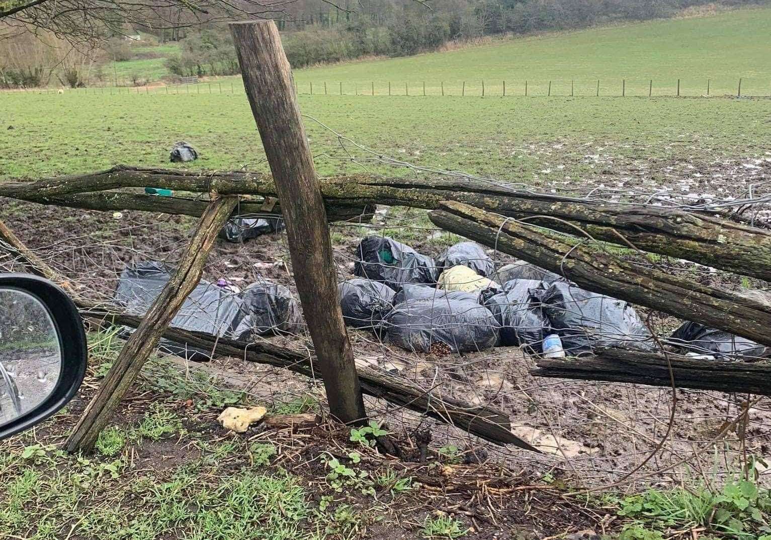 Rubbish is often dumped on the land