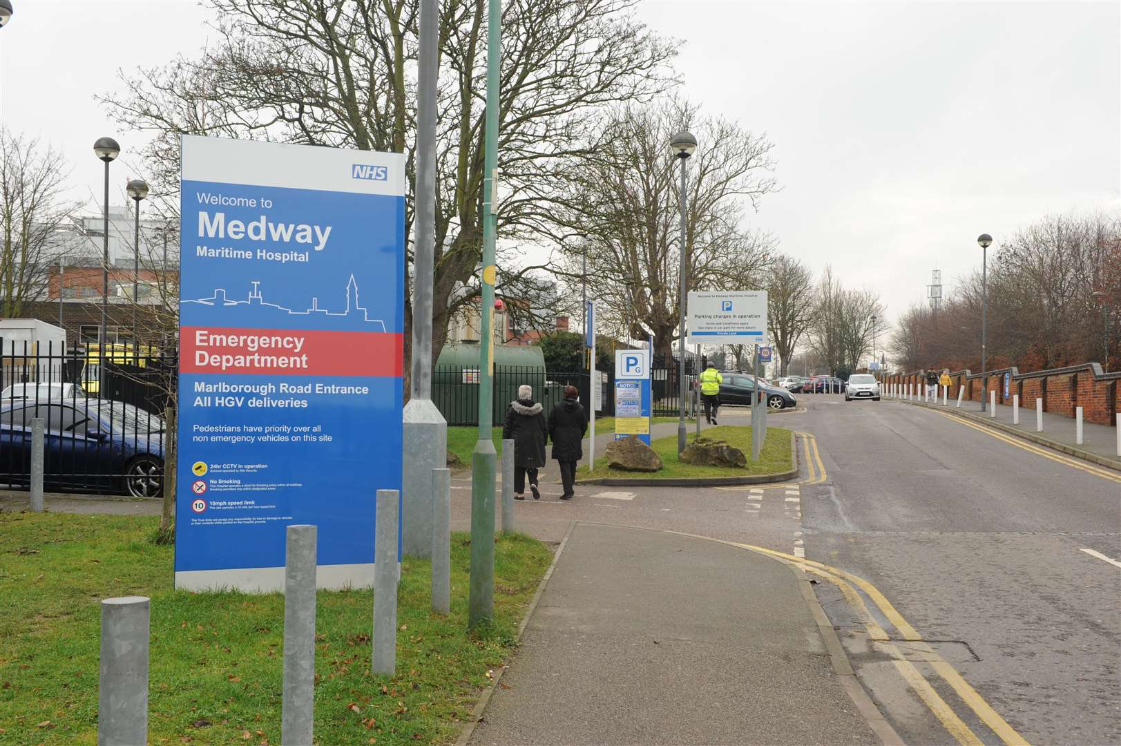 It is believed he was taken to Medway Maritime Hospital