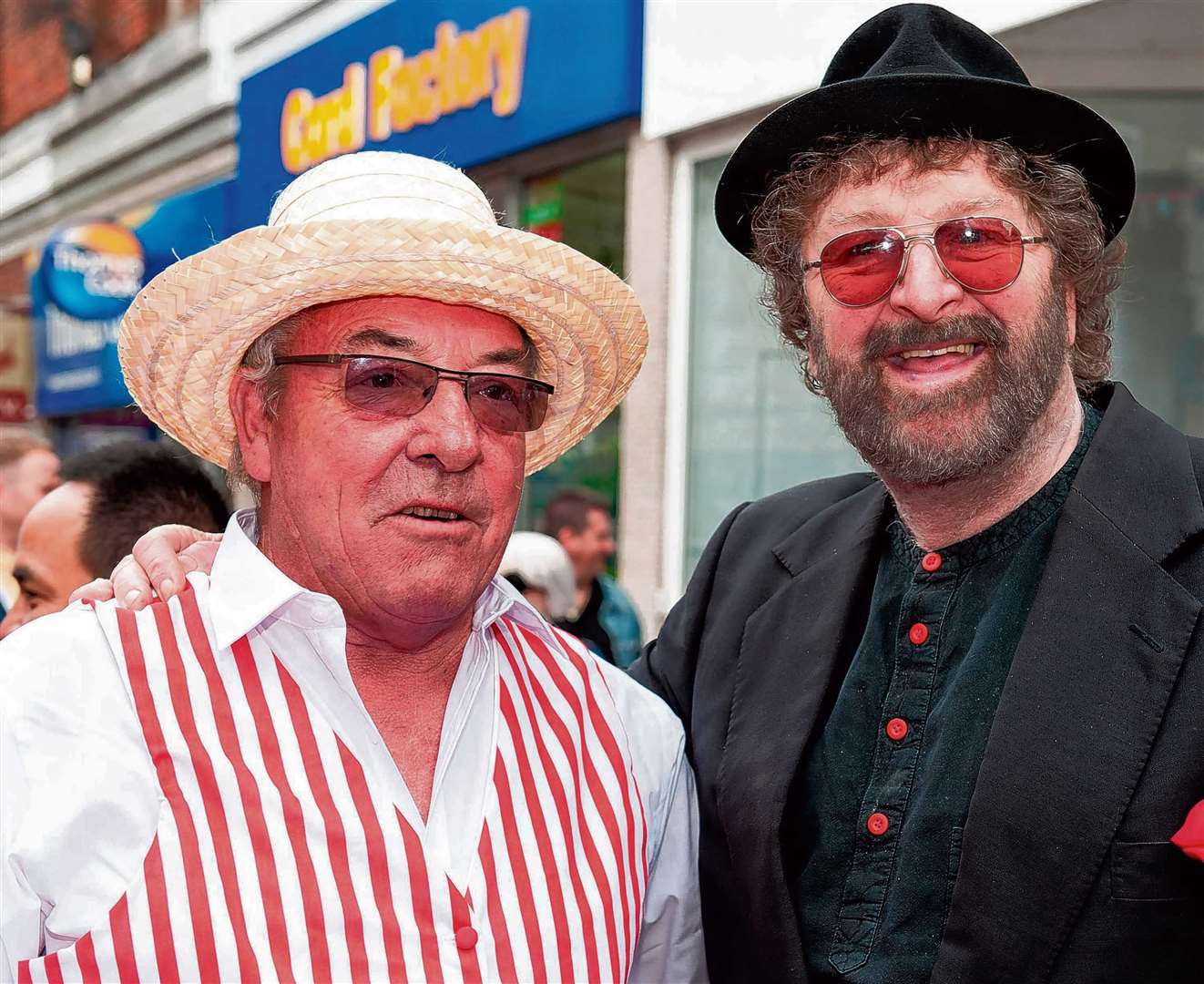 Billy Keefe with Chas, of Chas and Dave fame, as part of the regeneration of Margate when Mary Portas visited the high street in 2012. Picture: Fiona Stapley-Harding