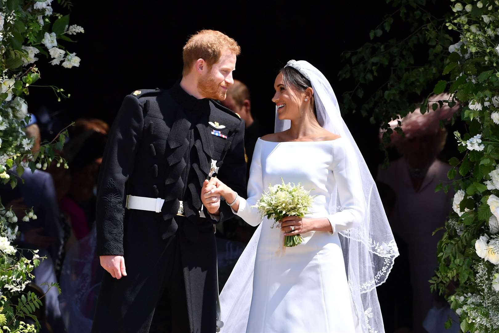 Meghan and Harry on their wedding day (Ben Stansall/PA)