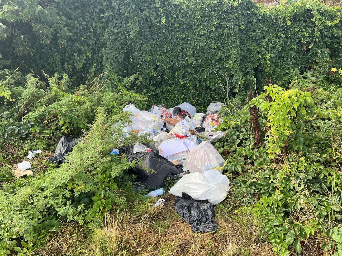 Rubbish left by travellers on St Gregory's Crescent recreational ground. Picture: Megan Carr
