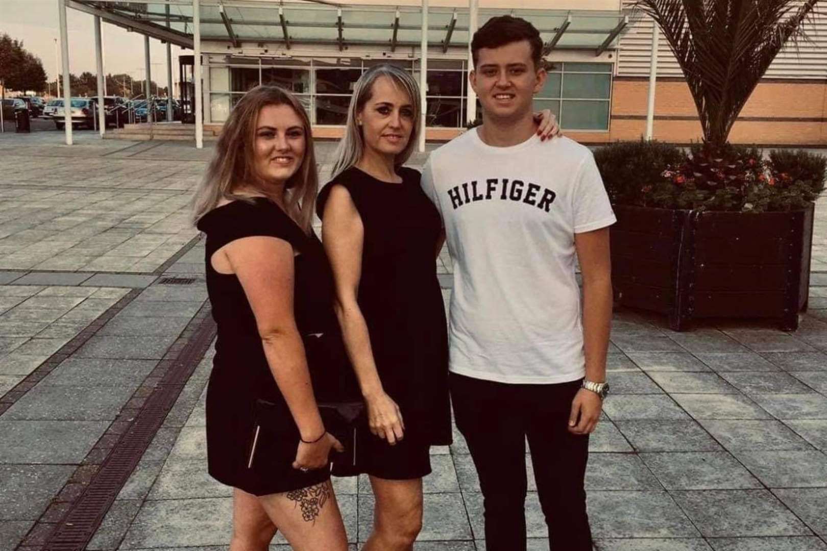 Ellie Penfold (left) her mother Emma Clifford and brother Alfie Penfold have been left in shock after the sudden loss of their dog. Picture: Ellie Penfold