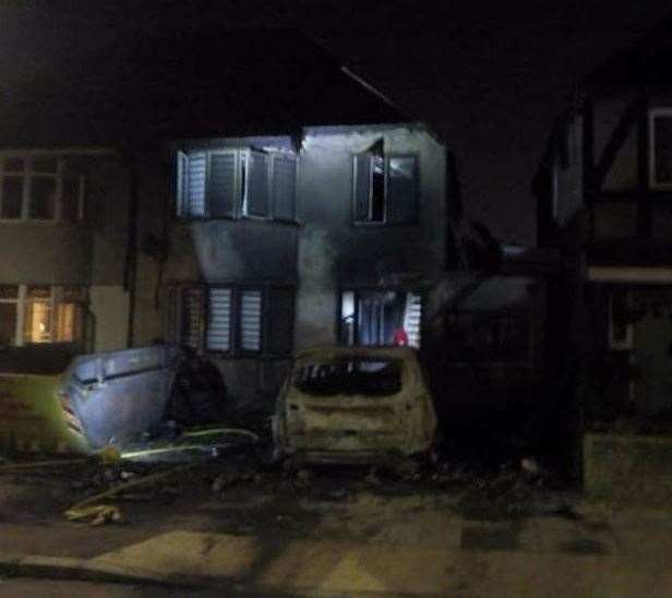 Firefighters were called to the blaze in Welling last night. Photo: London Fire Brigade