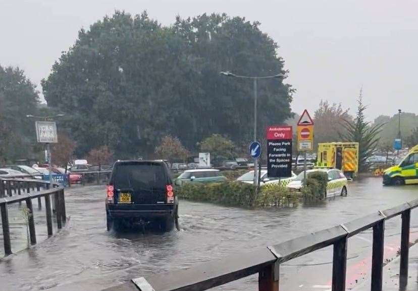 Visitors and staff to Maidstone Hospital struggled to navigate to the site's entrance and car park. Picture: Mel Simmons