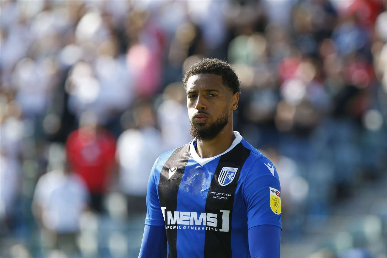 Gillingham will hope Vadaine Oliver can shake off an injury before they face Wigan Athletic Picture: Andy Jones