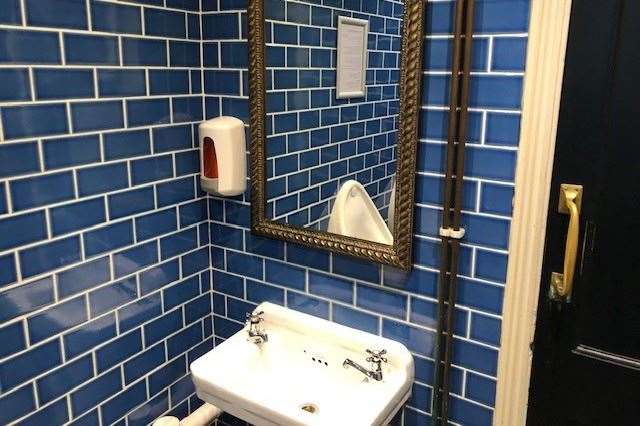 Possibly the most impressive tiling job I’ve ever seen in a pub toilet