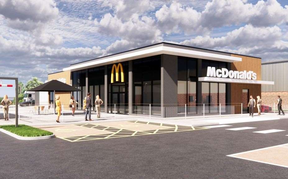 How the McDonald's at Altira Business Park in Herne Bay expected to look