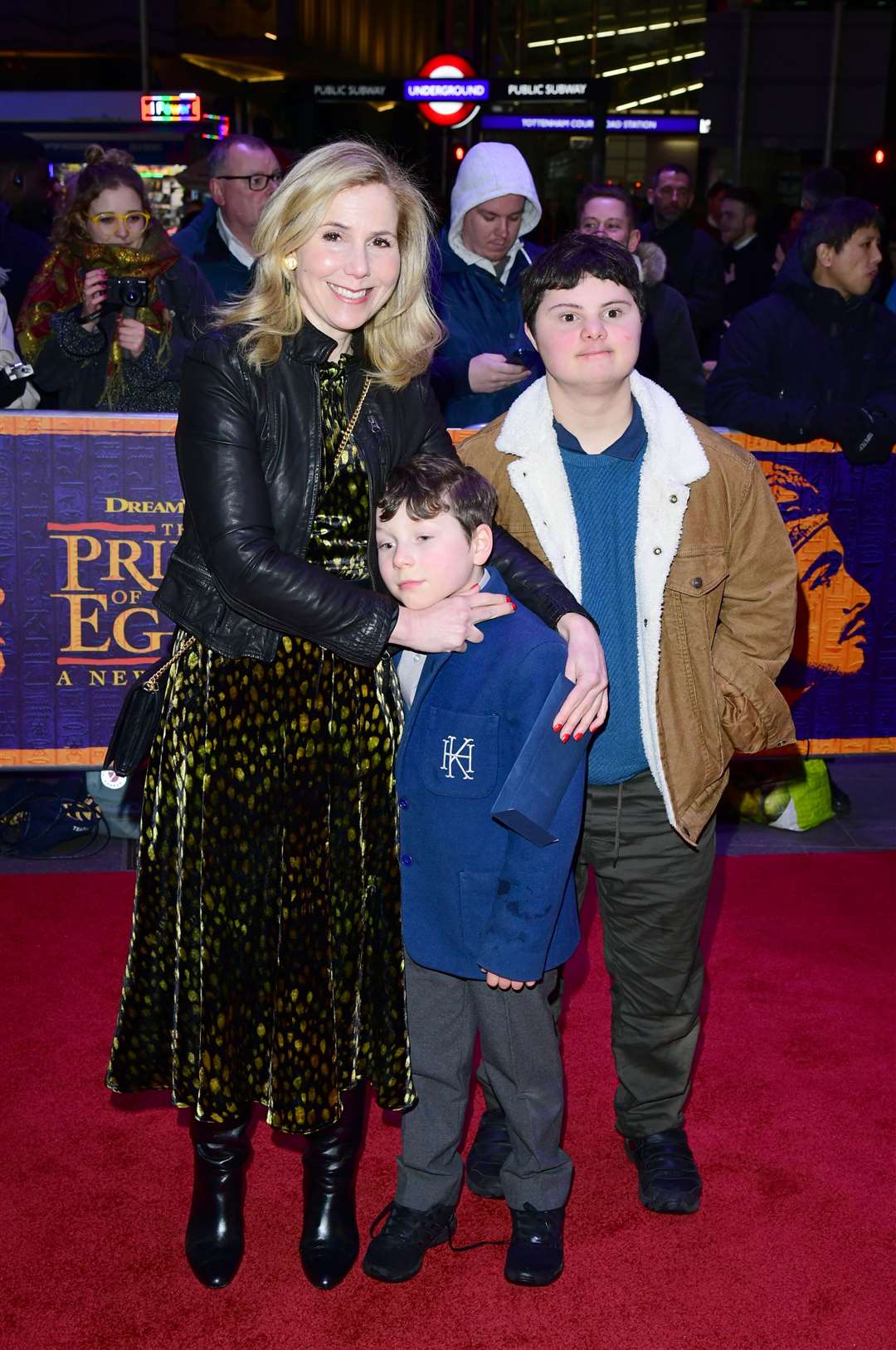 Sally Phillips and her sons (Ian West/PA)