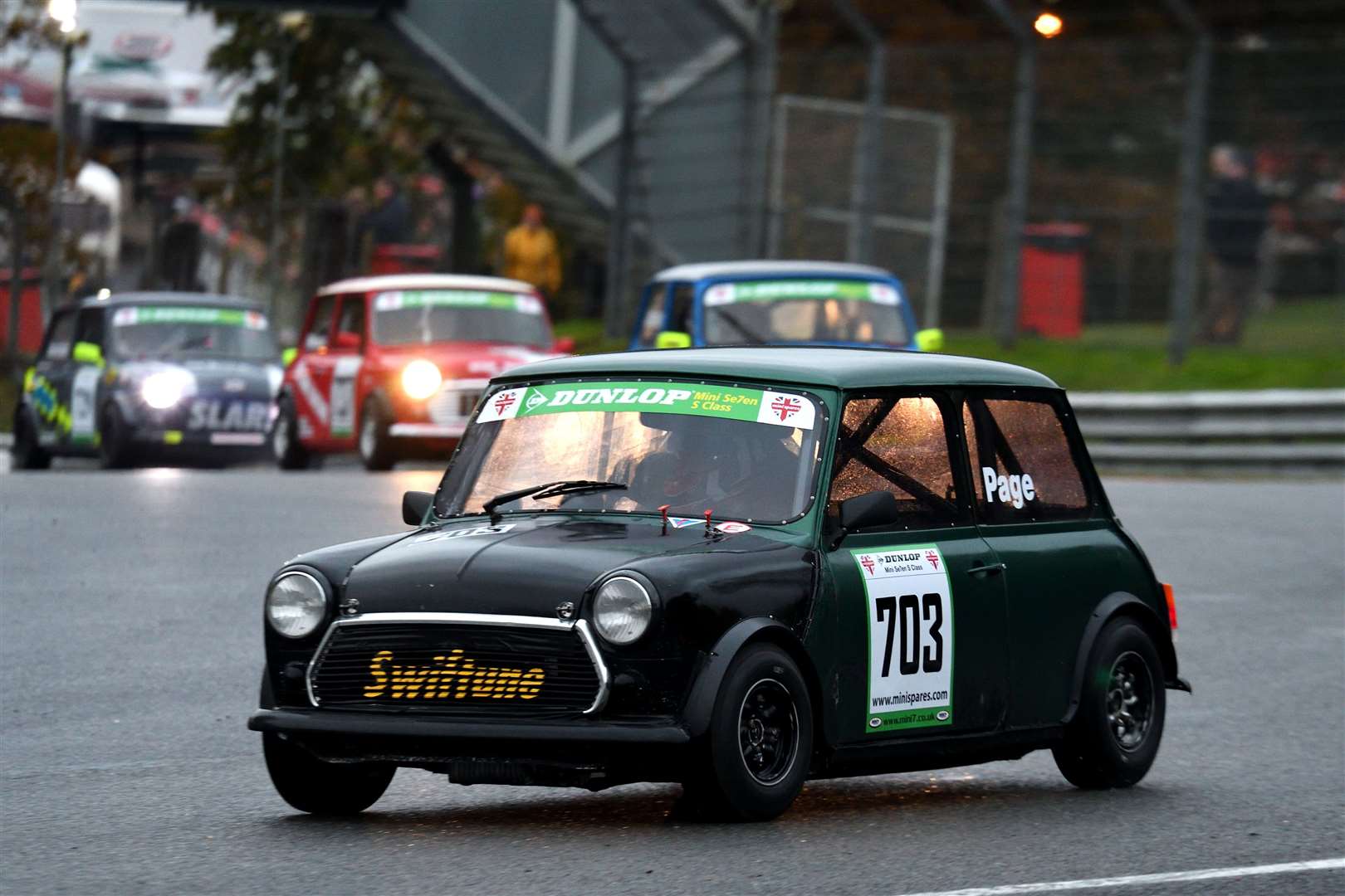 Matthew Page, from Cranbrook, finished a best of second in class in the Dunlop Mini Winter Challenge in his Mini Se7en