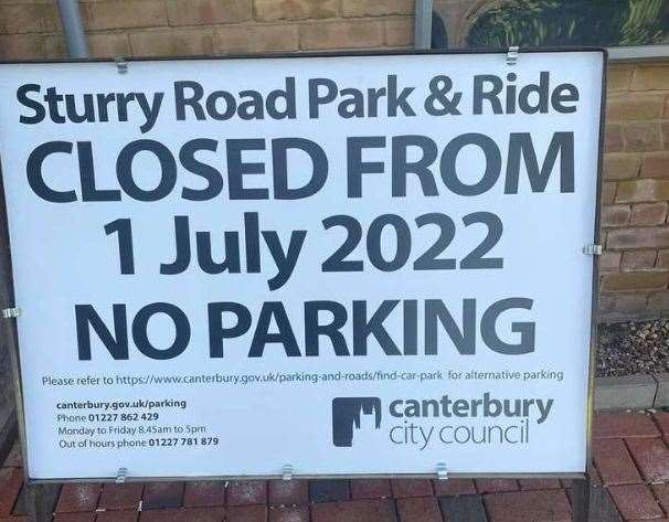 The Sturry Park and Ride shut in July last year.