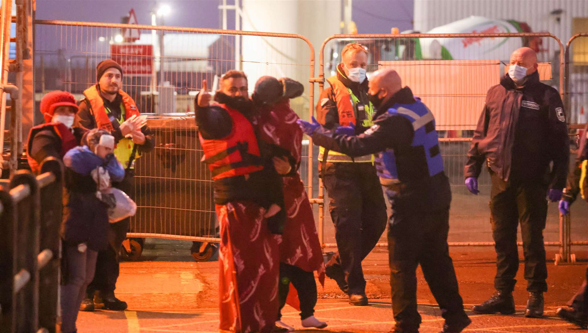 More migrants arrived at Dover later this afternoon aboard the BF Hurricane. Photo: UK News in Pictures