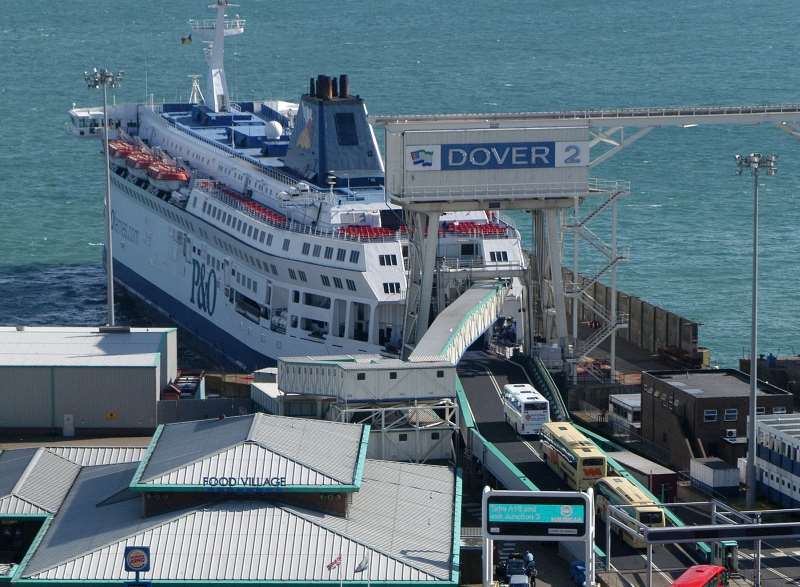 Adverse weather in the channel is causing delays at the Port of Dover
