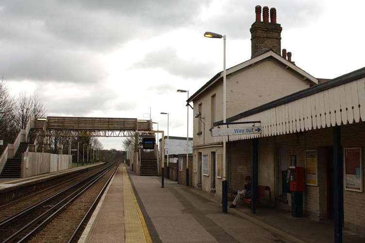 A person was hit by a train at Farningham Road station